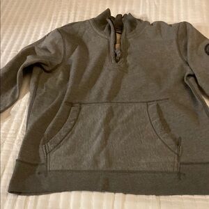 American Eagle Outfitters Gray Zip Up Sweater with Standing Collar